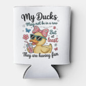 Ducks Not In A Row Funny Cute Trendy Sarcastic Blikjeskoeler (Voorkant)