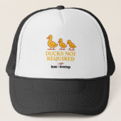 Ducks Not Required | Funny Minimalist Duck Art  Trucker Pet (Voorkant)