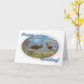 Ducks & Pigeon Verjaardag Kaart (Gele Bloem)