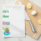 Ducks Pond Floral Kitchen Hand Towel Theedoek (Quarter Fold)
