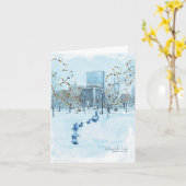 Ducks Uitzicht vakantie Kaart (Gele Bloem)