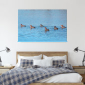Ducks van zes canvas afdruk (Insitu (Slaapkamer))