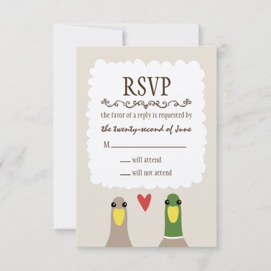 Ducks Wedding RSVP (Voorkant)