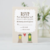 Ducks Wedding RSVP Kaartje (Staand voorkant)