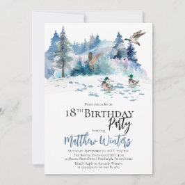 Ducks Woodland Forest Natuur 18th Birthday Party Kaart