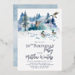 Ducks Woodland Forest Natuur 30th Birthday Party Folie Uitnodiging<br><div class="desc">Natuur-themed bosgebied met eenden feest voor zijn 30e verjaardag met echte zilver,  goud of gouden rozen folie. Composietontwerp per feestdag — Design.</div>