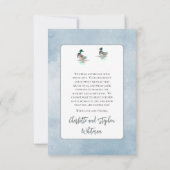 Ducks Woodland Forest Natuur Boy Baby shower Bedankkaart (Achterkant)