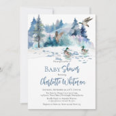 Ducks Woodland Forest Natuur Boy Baby shower Kaart (Voorkant)