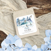 Ducks Woodland Forest Natuur Boy Baby shower Vierkante Sticker