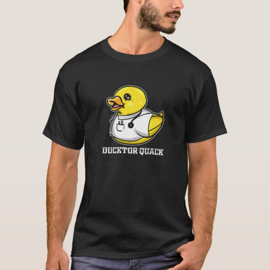 Ducktor Quack - Funny Rubber Duck Doctor T-shirt (Voorkant)