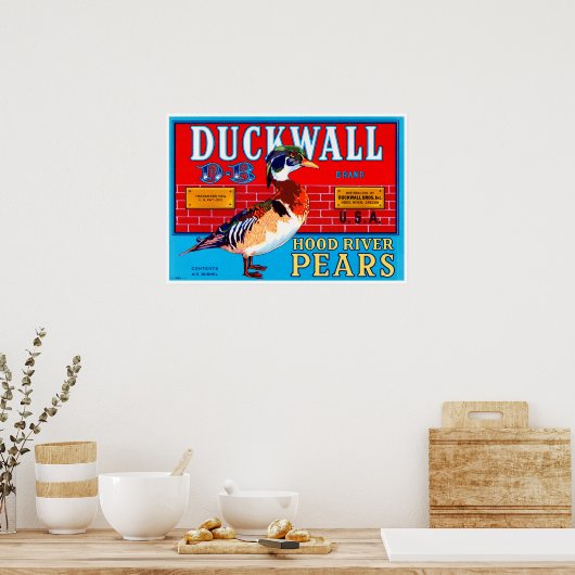 Duckwall Hood River Pears Poster (Keuken)