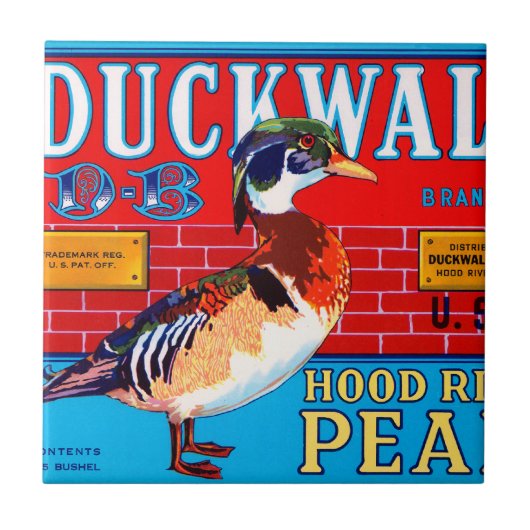 Duckwall Hood River Pears Tegeltje (Voorkant)