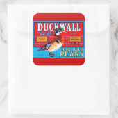 Duckwall Hood River Pears Vierkante Sticker (Tas)