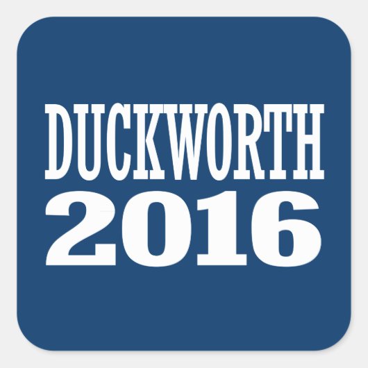 Duckworth - Tammy Duckworth 2016 Vierkante Sticker (Voorkant)