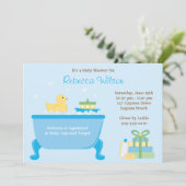 Ducky Baby shower Invitation Kaart (Staand voorkant)