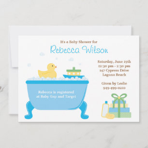 Ducky Baby shower Invitation Kaart