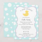 Ducky Baby shower Kaart (Voorkant / Achterkant)