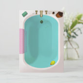 Ducky Baby Shower-uitvindingen Kaart (Staand voorkant)