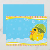 Ducky Baby Shower-uitvindingen Kaart (Voorkant / Achterkant)