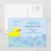 Ducky Bubble Bath Uitnodiging Briefkaart (Voorkant / Achterkant)