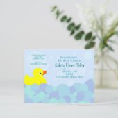Ducky Bubble Bath Uitnodiging Briefkaart (Staand voorkant)