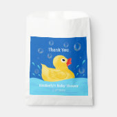 Ducky Bubbles Baby shower met zoete rubber Dank je Bedankzakje (Voorkant)