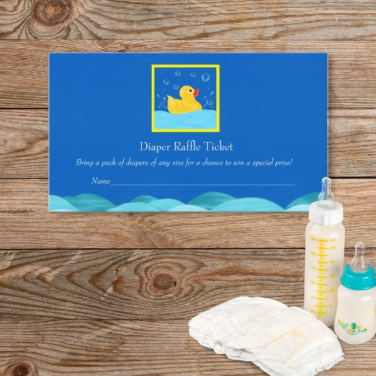 Ducky Bubles diaper diapluer Raffle Ticket Informatiekaartje