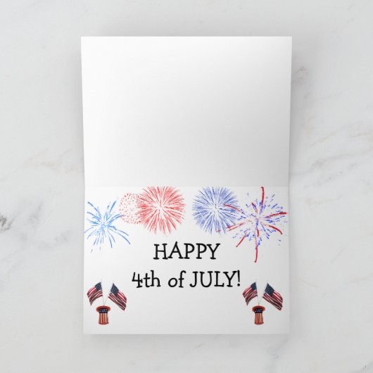 Ducky Celebration for the 4th of Juli Kaart (Binnen)