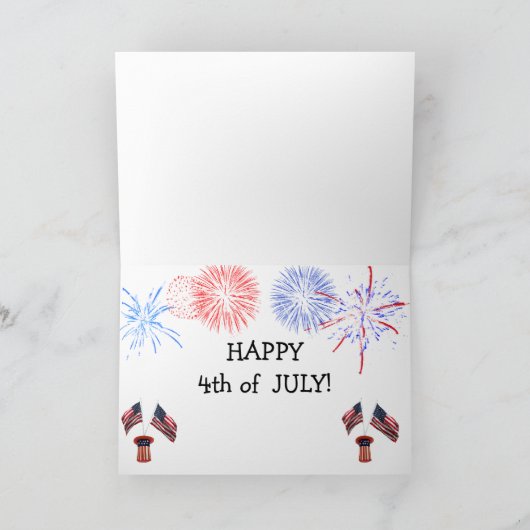 Ducky Celebration for the 4th of Juli Kaart (Binnen)