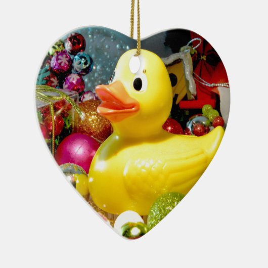 Ducky Christmas I Keramisch Ornament (Rechts)