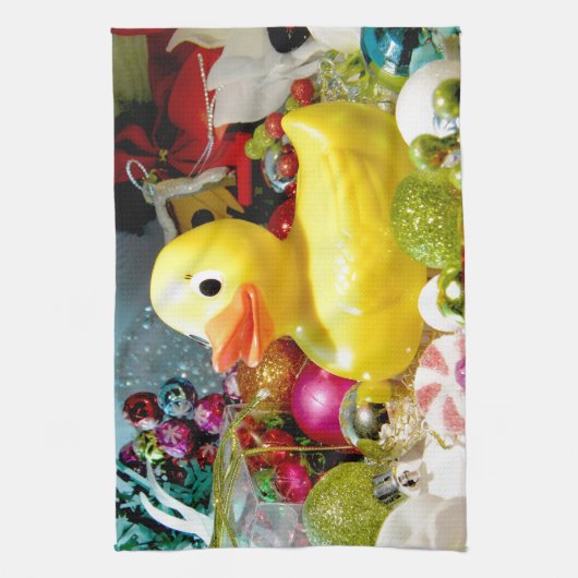 Ducky Christmas I Theedoek (Verticaal)