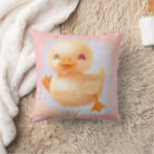 Ducky Cute Nursery Easter Ducking Baby Duck Pink Kussen (Deken)