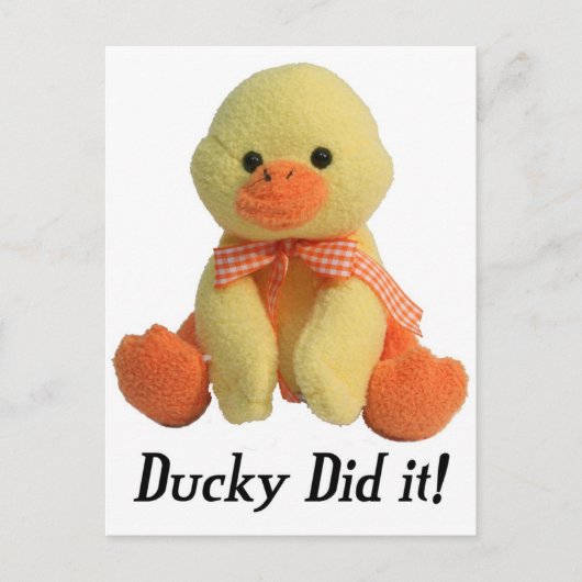 Ducky deed het! briefkaart (Voorkant)