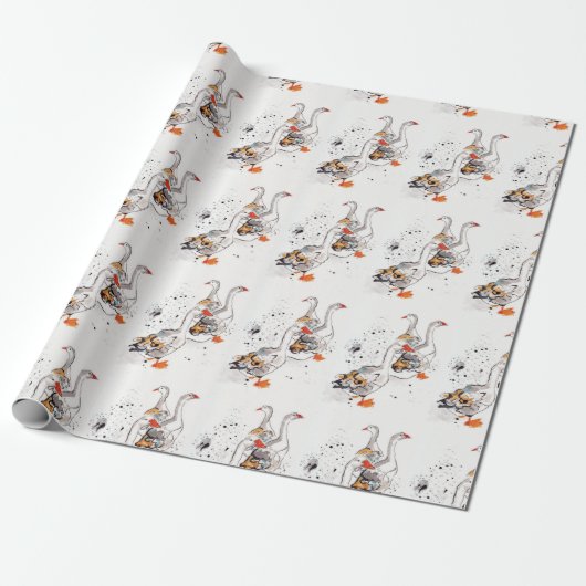 Ducky Duck Cadeaupapier (Uitgerold)
