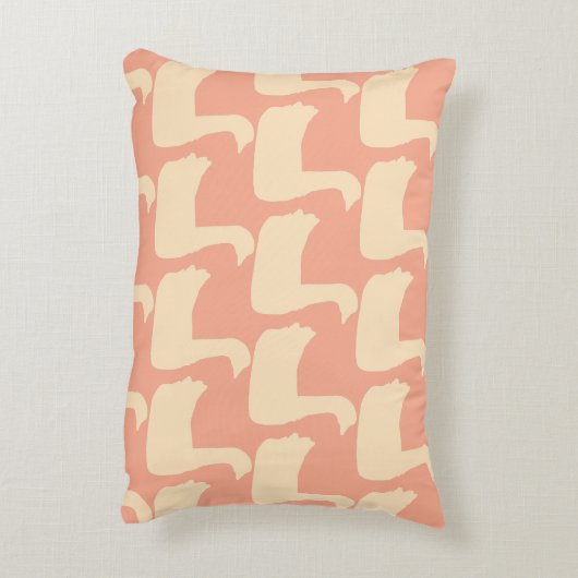 Ducky Duck Decorator Peach Accent Kussen (Achterkant (Verticaal))