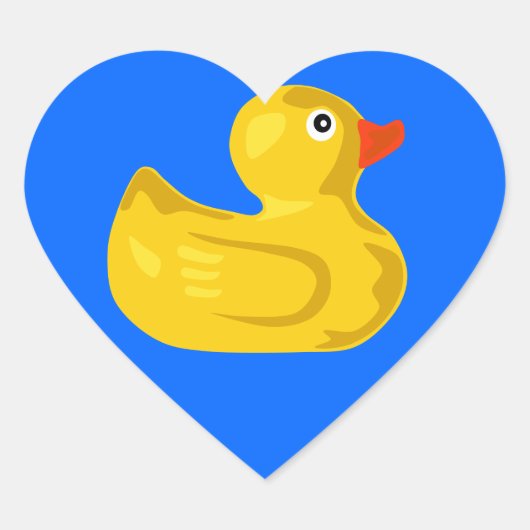 Ducky Duck Heart Sticker (Voorkant)