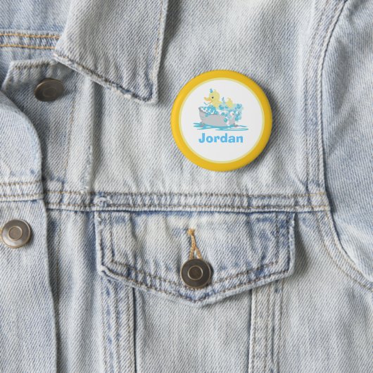 Ducky Duck in Tub Personal Button Sjabloon (In situ)