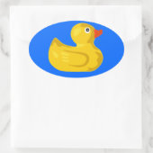 Ducky Duck Ovale Sticker (Tas)