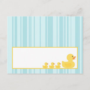 Ducky Ducky Bubbles voor schrijfbare plaatskaart Briefkaart