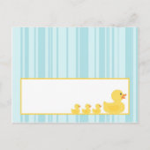 Ducky Ducky Bubbles voor schrijfbare plaatskaart Briefkaart (Voorkant)