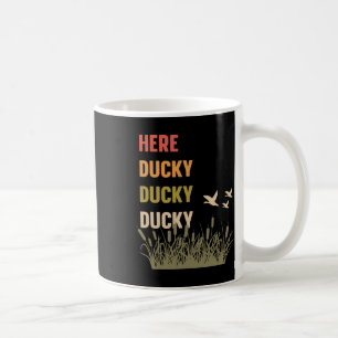 Ducky Ducky Ducky Funny Duck roept Duck Hu op Koffiemok