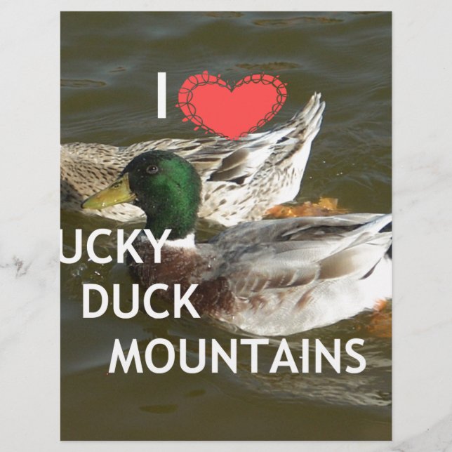 Ducky eend bergen. (Voorkant)