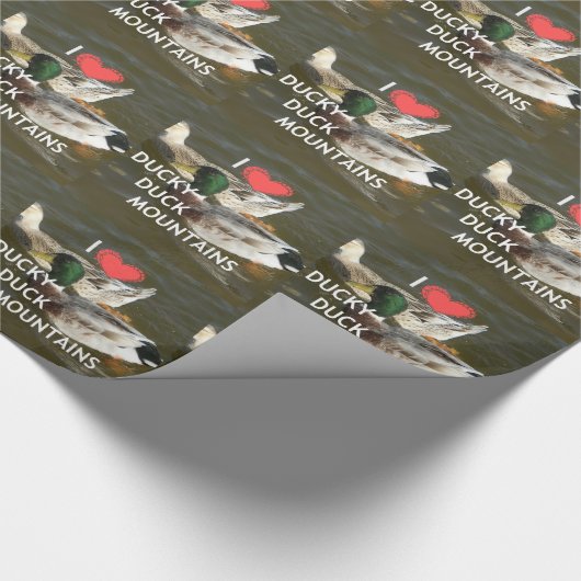 Ducky eend bergen. cadeaupapier (Hoek)