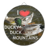 Ducky eend bergen. dartbord (Voorkant)
