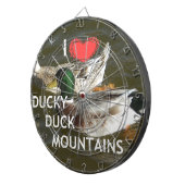 Ducky eend bergen. dartbord (Voorkant Rechts)