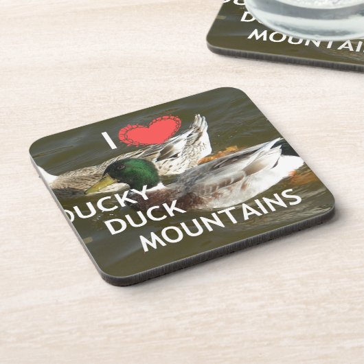 Ducky eend bergen. drankjes onderzetter (Linkerzijde)