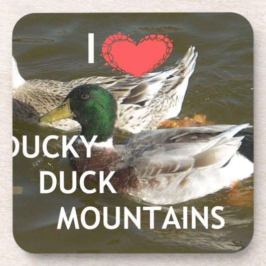 Ducky eend bergen. drankjes onderzetter (Voorkant)