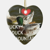 Ducky eend bergen. keramisch ornament (Rechts)