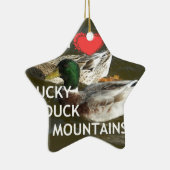 Ducky eend bergen. keramisch ornament (Rechts)