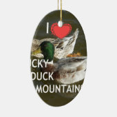 Ducky eend bergen. keramisch ornament (Rechts)